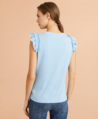 Brooks Brothers Women Flounce-Sleeve Top