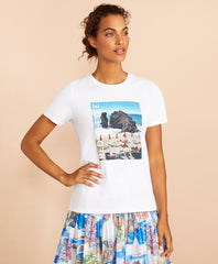Brooks Brothers Women Beach Graphic T-Shirt