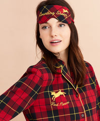 Brooks Brothers Women Tartan Cotton Twill Pajama & Eye-Mask Set