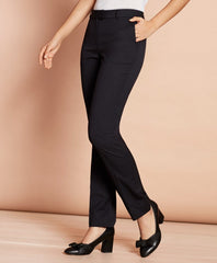 Brooks Brothers Women Pinstripe Stretch-Wool Tapered Trousers