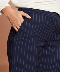 Brooks Brothers Women Striped Stretch-Wool Tapered Pants