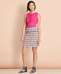 Brooks Brothers Women Ruffled Crepe Top