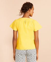 Brooks Brothers Women Pleated Poplin Blouse