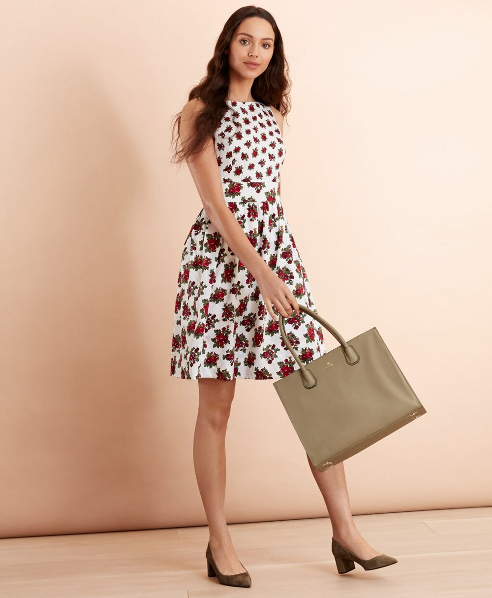 Brooks Brothers Women Floral-Print Cotton Sateen Dress