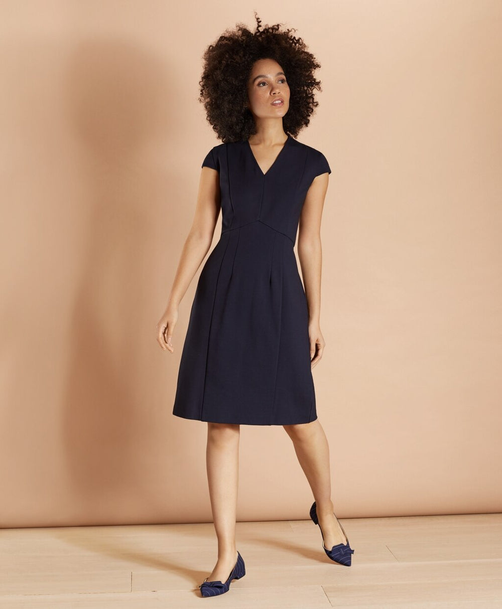 Brooks Brothers Women Ponte Knit Cap-Sleeve Sheath Dress