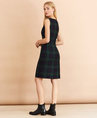 Brooks Brothers Women Tartan Wool-Blend A-Line Dress