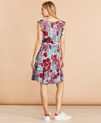 Brooks Brothers Women Floral-Print Flounced Dress