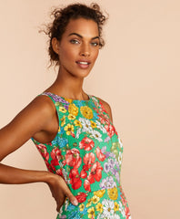 Brooks Brothers Women Floral-Print Stretch Cotton Sateen Sheath Dress