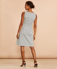 Brooks Brothers Women Seahorse-Print Stretch Cotton Sateen Sheath Dress