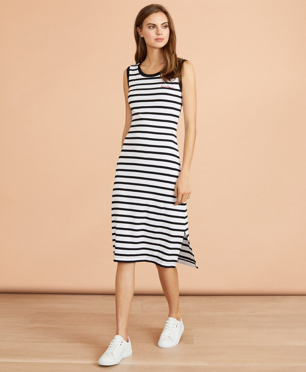 Brooks Brothers Women Striped Cotton Jersey Dress