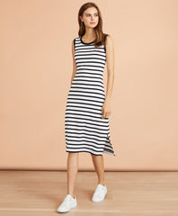 Brooks Brothers Women Striped Cotton Jersey Dress