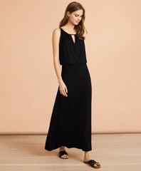 Brooks Brothers Women Keyhole-Neck Jersey Maxi Dress