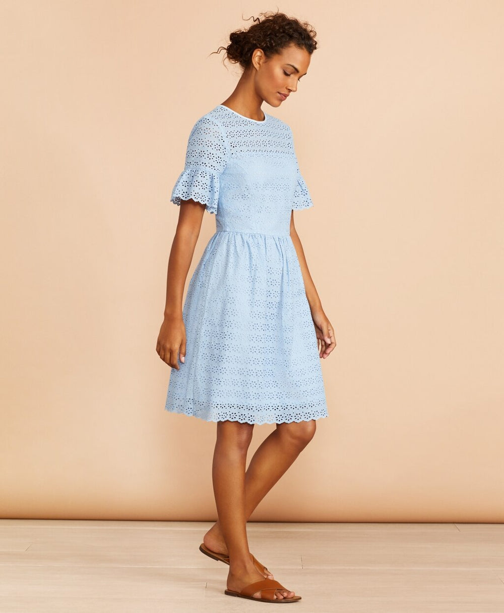 Brooks Brothers Women Cotton Eyelet Dress