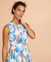 Brooks Brothers Women Costal-Print Cotton Maxi Dress