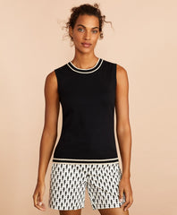 Brooks Brothers Women Striped Cotton Shell