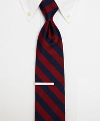 Brooks Brothers Men Sterling Silver Crisscross Tie Bar