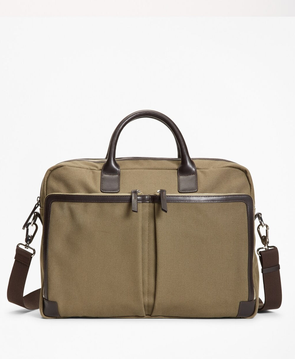 Brooks Brothers Men Canvas Briefcase