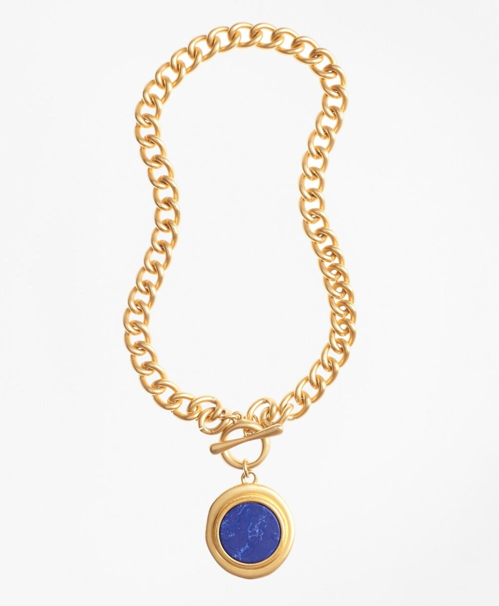 Brooks Brothers Women Gold-Plated Toggle Pendant Necklace