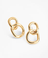 Brooks Brothers Women Gold-Plated Chain Earrings