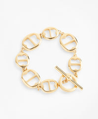 Brooks Brothers Women Gold-Plated BB-Link Chain Bracelet