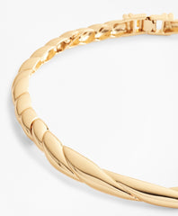 Brooks Brothers Women Gold-Plated Twisted Rope Collar Necklace