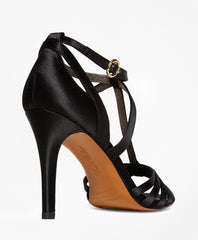 Brooks Brothers Women Satin High-Heeled Sandals