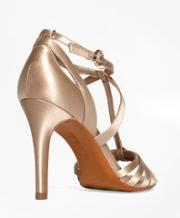 Brooks Brothers Women Satin High-Heeled Sandals