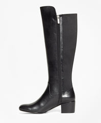 Brooks Brothers Women Elastic Back Leather Boots