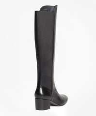 Brooks Brothers Women Elastic Back Leather Boots