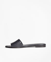 Brooks Brothers Women Leather Slide Sandals