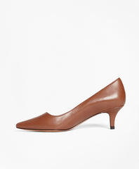 Brooks Brothers Women Leather Point-Toe Pumps