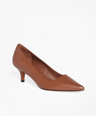 Brooks Brothers Women Leather Point-Toe Pumps