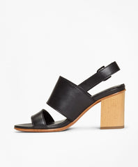 Brooks Brothers Women Leather Block-Heel Sandals