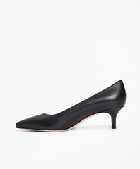 Brooks Brothers Women Leather Point-Toe Kitten Heels