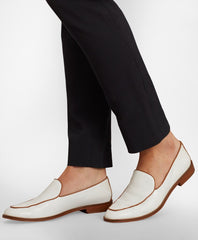 Brooks Brothers Women Leather Contrast-Trim Loafers
