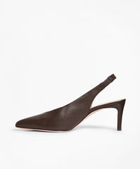 Brooks Brothers Women Leather Sling-Back Pumps