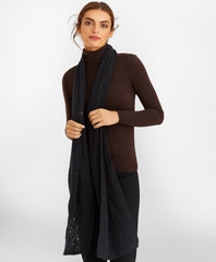 Brooks Brothers Women Pointelle Cable-Knit Cashmere Scarf