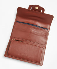 Brooks Brothers Women Leather Envelope-Flap Wallet