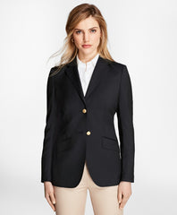 Brooks Brothers Women Loro Piana® Two-Button Wool Blazer