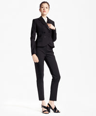 Brooks Brothers Women Double-Breasted Stretch Wool Tuxedo Jacket