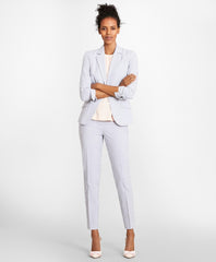 Brooks Brothers Women Striped Stretch Cotton Seersucker Jacket