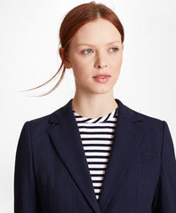 Brooks Brothers Women Pinstripe BrooksCool® Merino Wool Jacket