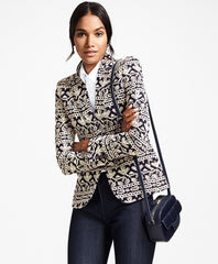 Brooks Brothers Women Embroidered Cotton Corduroy Jacket