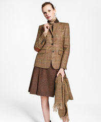 Brooks Brothers Women Checked Wool Tweed Hacking Jacket