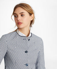Brooks Brothers Women Floral Jacquard Cropped Jacket