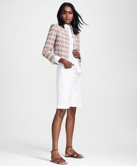 Brooks Brothers Women Checked Tweed Boucle Jacket