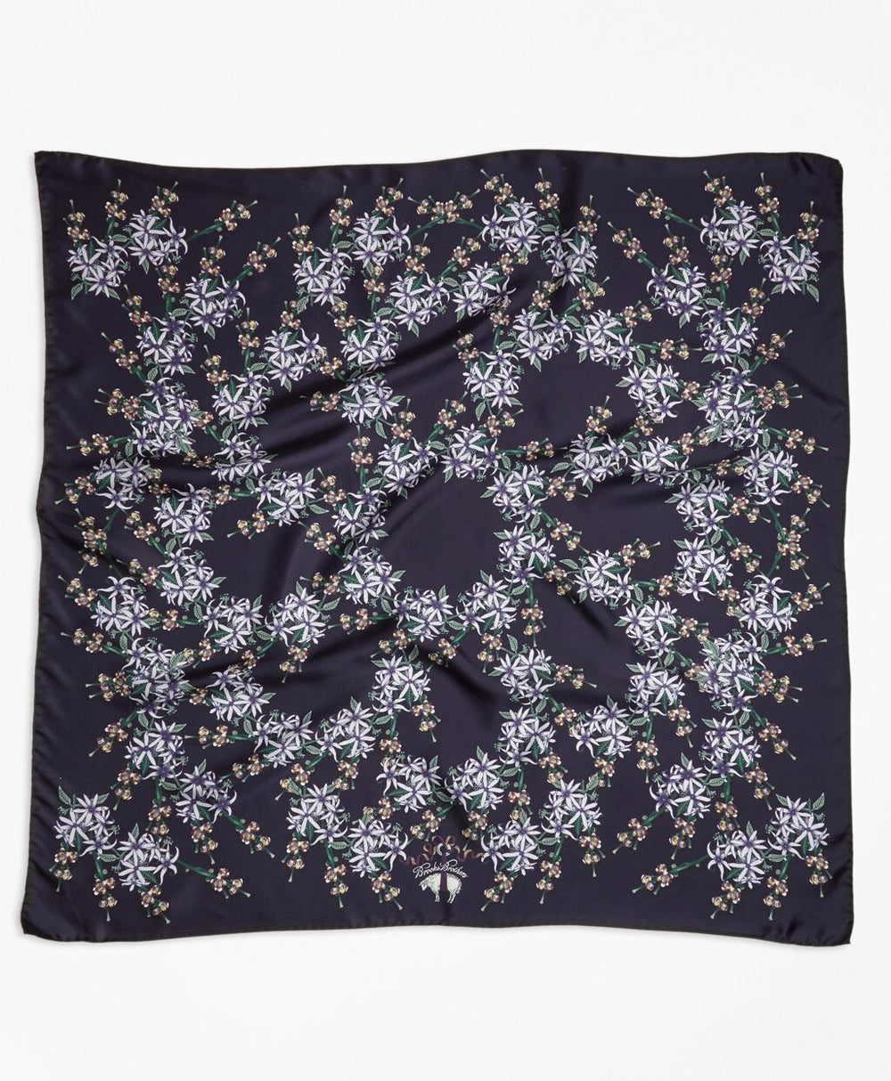 Brooks Brothers Women Wildflower-Print Silk Square Scarf