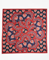 Brooks Brothers Women Rose-Print Silk Square Scarf