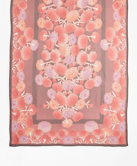 Brooks Brothers Women Floral-Print Silk Chiffon Oblong Scarf