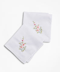 Brooks Brothers Women Floral-Embroidered Cotton Handkerchief - Set of 2